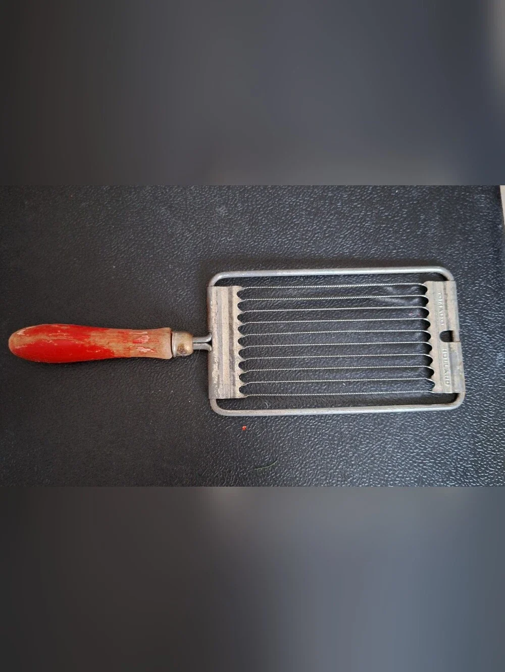 Vintage Tomado Holland Cheese / Tomato Slicer  with Wood Handle